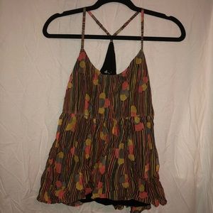 Anthropologie Ladakh Striped Racerback Swing Tank